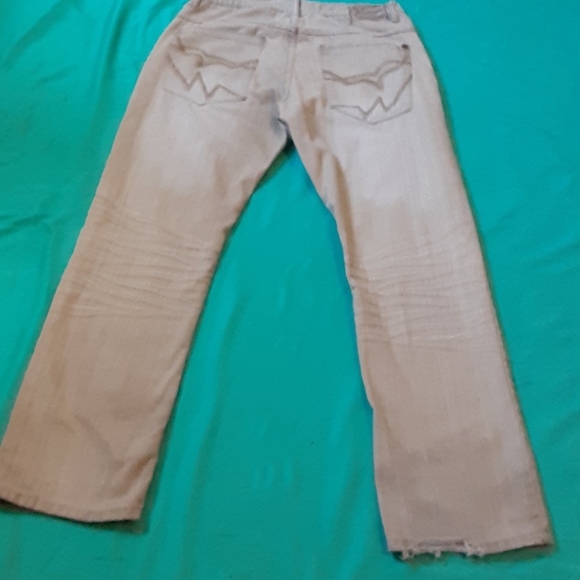 VINTAGE BRASS Tan , Distressed  JEANS, Size 32x32 - Picture 5 of 11